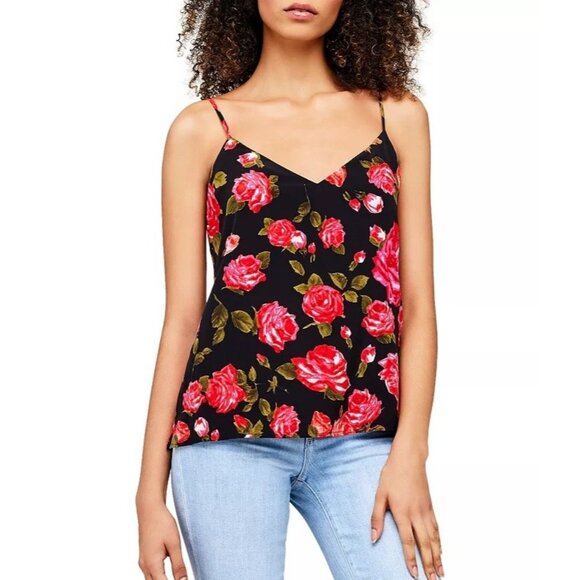 Women's - L'Agence Jane Floral Print Spaghetti Strap Cami Top, Size Medium - Picture 1 of 10